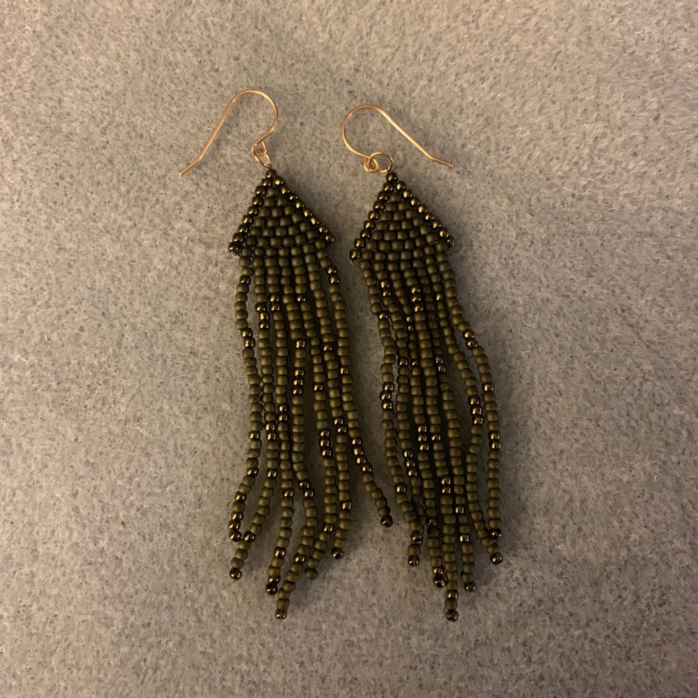 Handmade beaded boho/Aztec earrings